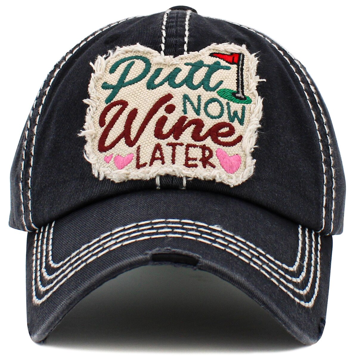 Hat Putt Now Wine Later